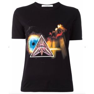New Givenchy Iconic Eye T-Shirt Black SZ S